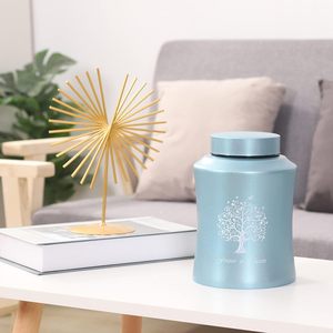 Urnas de árbol de la vida para cenizas humanas-Urnas de cremación para adultos para funeral, entierro o hogar-Urnas cruzadas (160 pulgadas cúbicas azul (árbol) - Product Image 5