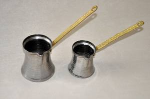 Cafetière turque en acier avec poignée en métal jaune vaisselle de qualité supérieure tasse à café maison cuisine restaurant hôtel table de fête décor - Product Image 3