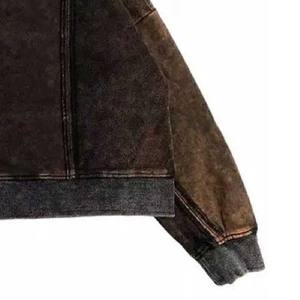 Nueva llegada Pullover Jeans Sudadera con capucha para hombres Casual Jeans Sudadera con capucha con puños acanalados - Product Image 6