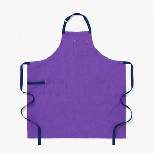 Delantal Morado sin Mangas con 3 Bolsillos, de Lona Tejida, Lavable a Máquina, Resistente al Agua, Ecológico y Moderno para Cocinar - Product Image 1