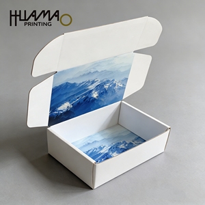 Recyclable <b>White</b> Shipping <b>Boxes</b> Custom Printed Logo Corrugated Box Recycled Material Designed for perfume lipstick packaging - Product Image 1