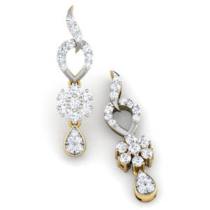 Elegantes Pendientes de Aro Delgados con Diamantes en Oro de 18K para Mujer, Regalo de Boda, Compromiso, Aniversario, Accesorio de Joyería - Product Image 4