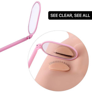 กระจกติดผนังสแตนเลสเกรดพรีเมียม ชุบทอง สำหรับต่อขนตา ปรับแต่งได้ ใช้ตรวจสอบขนตา ป้องกันฝ้า เหมาะสำหรับร้านเสริมสวย - Product Image 3