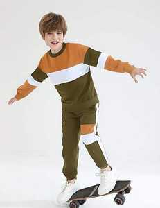 ชุดกีฬาผ้าฝ้ายโพลีเอสเตอร์น้ำหนักเบาสำหรับเด็กผู้ชาย, ชุดวอร์มลำลองระบายอากาศได้ดีสำหรับฤดูหนาว - Product Image 3