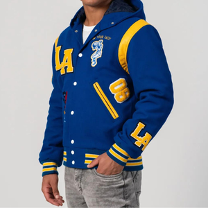 Vestes universitaires pour hommes les plus vendues, nouveau style du fabricant, broderie personnalisée, matière en laine, capuche, écologiques, hiver - Product Image 6