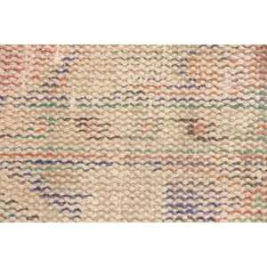 Turkish Vintage Small Rug 1.4x2.4 ft, <b>Red</b> Abstract Rug <b>Wool</b> - Product Image 5