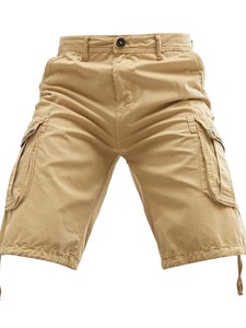 Unisex Lightweight Cargo Shorts Private Label Cotton Blend Multi-Pockets <b>Drawstring</b> Comfortable Canvas for Everyday Summer Wear - Product Image 2