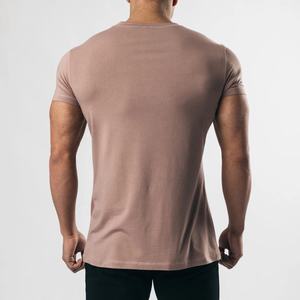 Vêtements de sport de qualité pour l'été - T-shirt de course à manches courtes en coton basique à col rond tendance pour hommes - Product Image 3