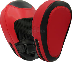 Manoplas de boxeo de enfoque de cuero Premium Almohadillas de objetivo curvo para Kickboxing y entrenamiento de MMA Manoplas de perforación - Product Image 5