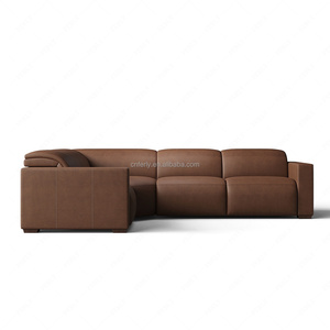 Ensemble de canapés sectionnels électriques FERLY de luxe pour salon, avec fauteuils inclinables motorisés, structure en bois massif, accoudoirs gauche et droit - Product Image 1