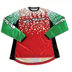 Diseño personalizado de motocicleta de carreras de montaña Jersey de secado rápido que absorbe el sudor sublimación de impresión de manga larga Jersey de ciclismo - Product Image 2