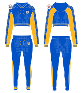 Survêtement Sigma Gamma Rho brodé pour femmes, coupe ajustée |   Costume sur mesure brodé pour femmes de la sororité SGR, style grec ajusté - Product Image 3