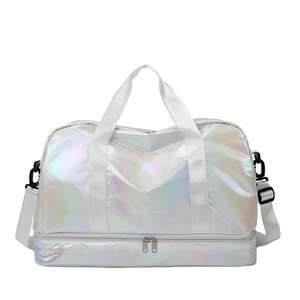 Bolsa de Yoga de Gran Capacidad, Impermeable, de PU, Bandolera, de Mano, para Viajes, Deportes, Fitness, para Mujer, con Compartimento para Zapatos - Product Image 3