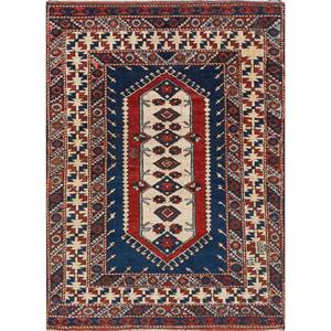 Tapis rectangulaire géométrique et abstrait 3D Kiaan Blue de grande surface, en laine nouée à la main, pour salon, modèle Pae-5241 - Product Image 1