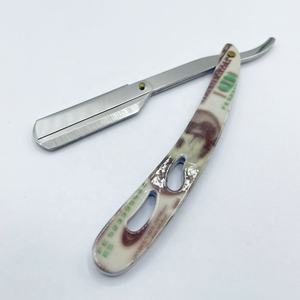 Rasoir de barbier manuel en acier inoxydable solide de haute qualité Vente en gros Logo personnalisé Professionnel et durable - Product Image 6