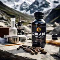 Capsules de poudre de Shilajit de l'Himalaya séchées au soleil de haute qualité, 100 % pure et naturelle, acide fulvique, soutien immunitaire, pour adultes, 60 pièces