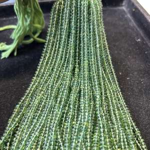 Cadena de cristal de hebra de cuentas de piedra de apatita verde-Joyería de cuentas Premium - Product Image 5