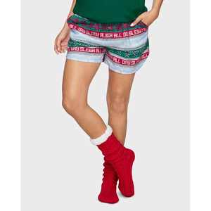 Short de pyjama en flanelle respirant pour femmes matériau en coton confortable personnalisé mignon usage domestique tenue de nuit d'hiver ourlet dauphin - Product Image 3