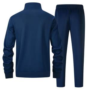 2025 Customized 100%Cotton Zip Up Hoodies Jogger Sets Sweatshirts Tracksuits Streetwear Eco-Friendly Unisex 2 Piece Set For Men - Product Image 6