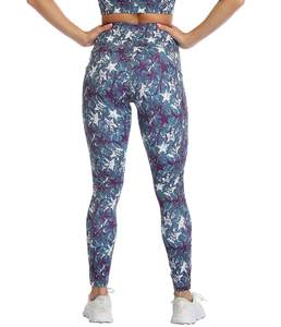 Pantalons de yoga pour femmes à taille haute super doux, logo personnalisé, impression numérique, leggings tricotés super ajustés - Vente en gros, respirant - Product Image 3