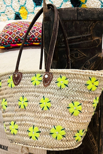 Sac en paille fait main, panier français fait main, panier marocain - Product Image 4