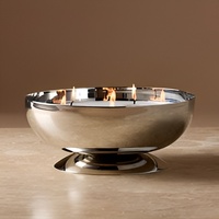 Porte-bougie décoratif en métal de style designer, en fer, avec feuille colorée, style marocain, forme ronde, collection 2024