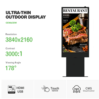 Vente directe d'usine, menu numérique LCD haute luminosité pour extérieur, personnalisable, classement 24/7, pour restaurant, CE RoHS