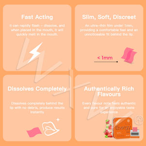 Tiras Orales Disolubles de Alta Calidad Personalizadas, Tiras Orales de Película Delgada que se Disuelven, Suplemento para la Salud Inmunológica y Energía - Product Image 3