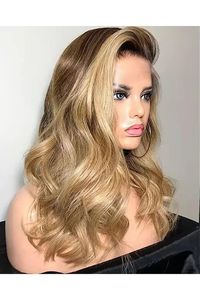 Full <b>HD</b> <b>Lace</b> <b>Wig</b> Premium Remy <b>Human</b> <b>Hair</b> in Honey Blonde Color Everyday Use - Product Image 4