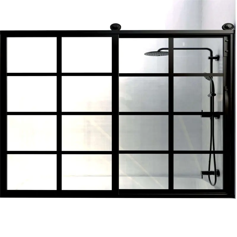 Horizontal Insulated Aluminum Bi-Folding Sliding Bathroom Door Lift & Slide Glass Door