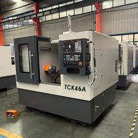 Tour CNC horizontal à banc incliné industriel JORSEN TCK46A, en fonte du Yunnan, alésage de broche 80 mm, tourelle motorisée, pour métaux durs