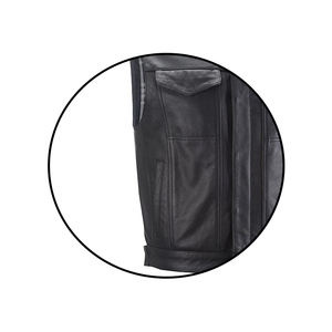 Chaleco de estilo informal de cuero genuino para hombre, novedad de 2025, con cuello en V, ropa exterior transpirable para invierno - Product Image 5