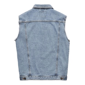 Oem Premium 2025 New High Quality Design Retro Men <b>Slim</b> Denim <b>Vest</b> Jacket Sleeveless Waterproof Winter Casual - Product Image 2
