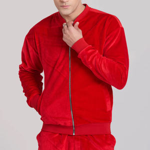 Prix raisonnable pour hommes Survêtement en velours dernière mode respirant de haute qualité Survêtement en velours entièrement personnalisé avec manches complètes - Product Image 4