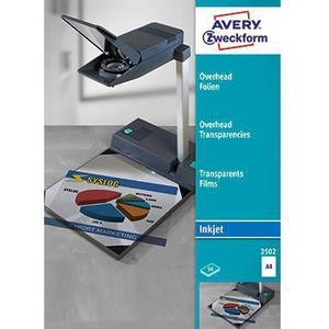 Avery Zweckform, Paquete de 50 Hojas DIN A4, 110m, Película Transparente Apilable para Proyector, Película de Inyección de Tinta para Presentaciones - Product Image 1