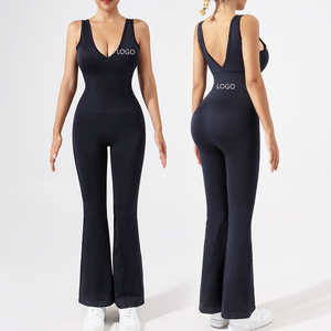 Monos deportivos de yoga transpirables para mujer, monos de gimnasio sin espalda de una pieza para mujer - Product Image 1