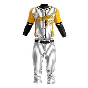 Custom <b>Baseball</b> & Softball Uniform Sets Breathable 100% Polyester High Quality New Arrival - Product Image 6