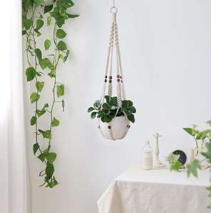 Fournitures de macramé Ensemble de plantes suspendues au mur en macramé Cintres pour plantes en macramé - Product Image 6