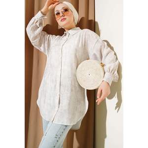 Pierre de chemise lacée à la manchette à manches ballon - Product Image 3