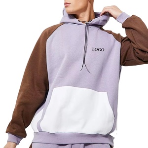 Sudadera con capucha básica de bloque de Color de alta calidad para hombre, ropa cómoda e informal, ropa informal de mezcla de algodón básica, novedad de 2025 - Product Image 1
