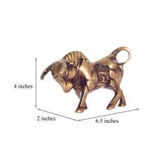 รูปปั้นวัวทองเหลือง kamdhenu ของตกแต่งบ้านที่หรูหรา - Product Image 3