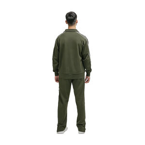 2025ชุดกีฬาแบบลำลองของผู้ชายชุดฝึกวิ่งจ๊อกกิ้งขนแกะสีทึบระบายอากาศได้ดีมีโลโก้ตามสั่งสำหรับฤดูหนาว - Product Image 2