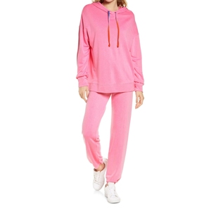 Sweat à capuche en coton de haute qualité pour femmes sur mesure en tissu éponge respirant grande taille longue pour l'hiver en gros sweats à capuche de couleur unie - Product Image 5