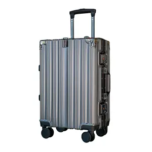 HUNGPHAT批发铝框ABS-PC户外旅行行李箱套装3色旅行箱越南制造