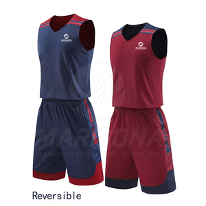 Nouveauté, uniforme de basket-ball réversible professionnel, vente en gros, prix bas, uniforme de basket-ball réversible - Product Image 1