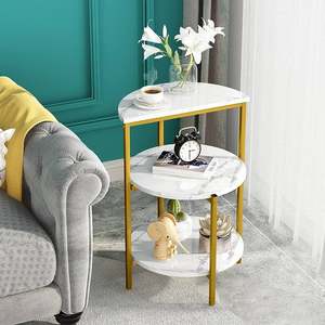 3 Tier Nordic Style <b>Marble</b> <b>Side</b> <b>Table</b> Tea Round <b>Table</b> for Living Room Home Decorate <b>Table</b> It Use for Home Decoration New Arrival - Product Image 1