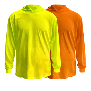 Vêtements de travail avec logo personnalisé Chemises à manches longues réfléchissantes Chemises à capuche haute visibilité pour la construction Vente en gros en usine - Product Image 4