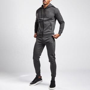 Logo personnalisé Vêtements de sport pour homme derniers modèles de survêtements personnalisés slim fit avec fermeture éclair pour homme survêtement de jogging pour homme ensemble de 2 pièces - Product Image 1