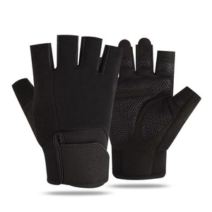 Wholesale Custom Logo Half Finger <b>Weightlifting</b> Gym Gloves Breathable Quick Dry Durable Leather Unisex with Hook & Loop - Product Image 3