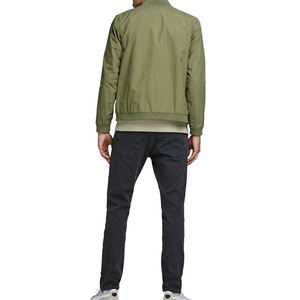 Chaqueta de bombardero para hombre de último estilo totalmente personalizable cómoda y transpirable con material impermeable de color sólido - Product Image 2